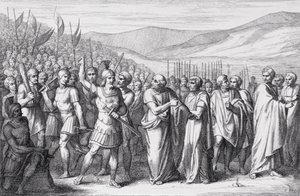 La Sécession du peuple au Mons Sacer, gravé par B. Barloccini, 1849